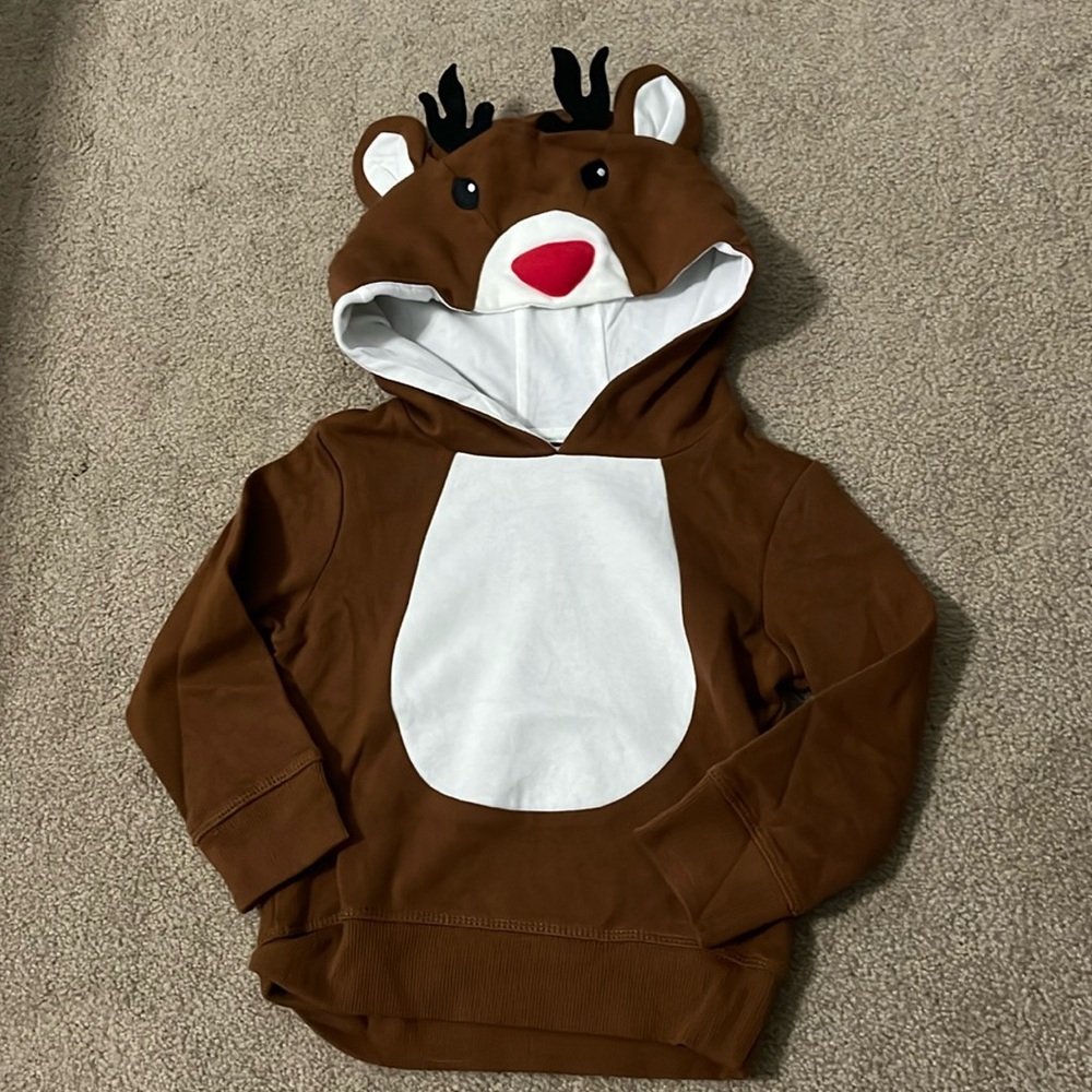 Reindeer sweater hoodie Size 1 1/2- 2 SWEATER COSTUME